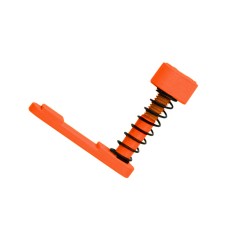 Magazine Catch Assembly w/Button and Spring–Cerakote Hunter Orange